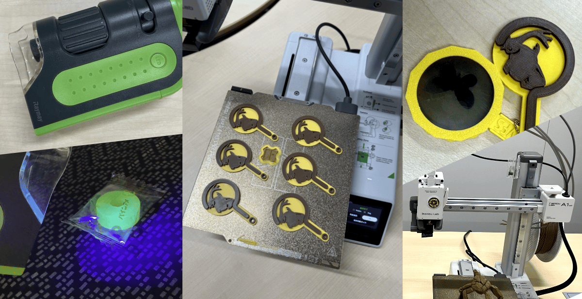 顕微鏡や3Dプリンターのイメージ